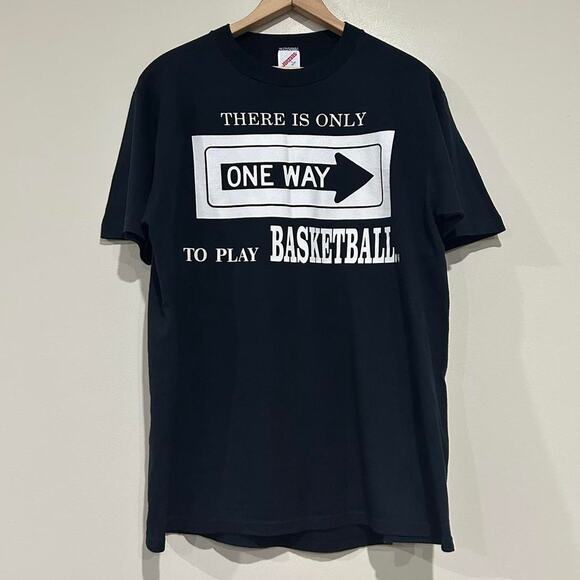 Vintage There Is Only Way To Play Basketball Hard Tee Shirt - Picture 1 of 5